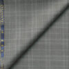 J.Hampstead Men's 60% Wool Super 140's Checks 1.30 Meter Unstitched Trouser Fabric (Light Grey)