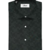 Nemesis Men's Giza Cotton Printed 2.25 Meter Unstitched Shirting Fabric (Grey & Black)