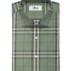 Soktas Men's Giza Cotton Checks 2.25 Meter Unstitched Shirting Fabric (Sage Green)