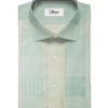 Soktas Men's Giza Cotton Checks 2.25 Meter Unstitched Shirting Fabric (Green & Cream)