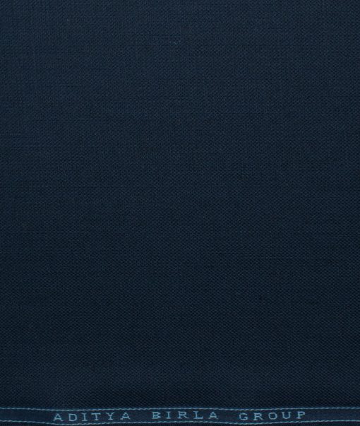 Linen Club Men's Linen Cotton  Solids  Unstitched Suiting Fabric (Dark Blue) - Image 6