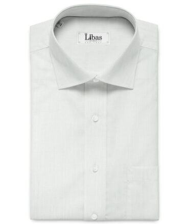 Linen Club Men's Pure Linen 66 LEA Solids 3.50 Meter Unstitched Shirting Fabric (White)