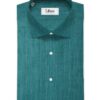 Linen Club Men's Pure Linen 66 LEA Striped 2.25 Meter Unstitched Shirting Fabric (Surfie Green)