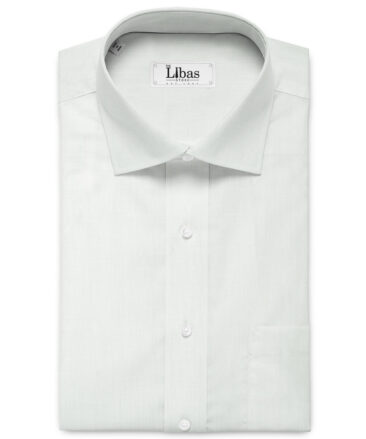 Arvind Men's Pure Linen 44 LEA Solids 3.50 Meter Unstitched Shirting Fabric (White)