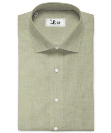 Cavallo by Linen Club Men's Cotton Linen Self Design 2.25 Meter Unstitched Shirting Fabric (Bone Beige)