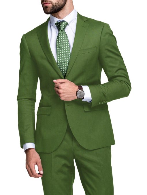 Raymond Men's Polyester Viscose Solids  Unstitched Suiting Fabric (Green) - Image 4