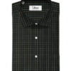 Arvind Men's 60's Premium Cotton Checks 2.25 Meter Unstitched Shirting Fabric (Black)