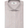 Arvind Men's 60's Premium Cotton Checks 2.25 Meter Unstitched Shirting Fabric (Pink)