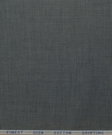 Burgoyne Men's Giza Cotton Solids 2.25 Meter Unstitched Shirting Fabric (Dark Grey)