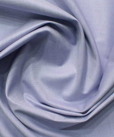 Burgoyne Men's Giza Cotton Solids 2.25 Meter Unstitched Shirting Fabric (Light Purple)