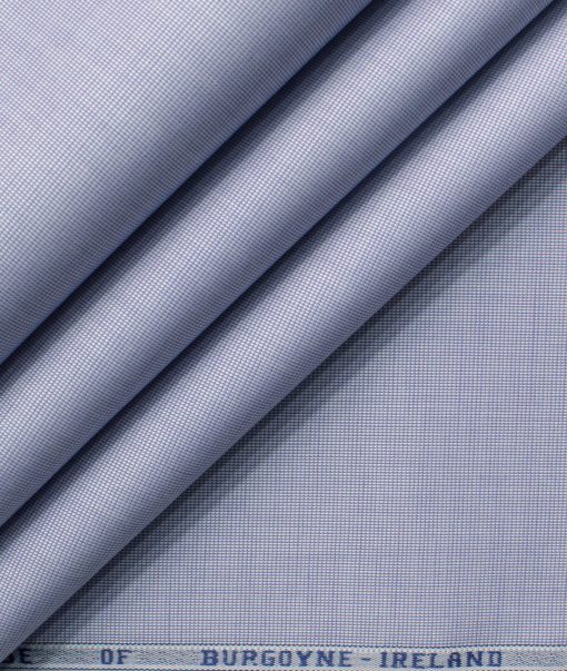 Burgoyne Men's Giza Cotton Solids 2.25 Meter Unstitched Shirting Fabric (Light Purple)