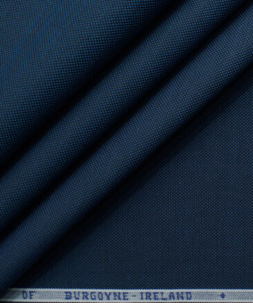 Burgoyne Men's Giza Cotton Solids 2.25 Meter Unstitched Shirting Fabric (Dark Royal Blue)