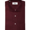 Burgoyne Men's Giza Cotton Solids 2.25 Meter Unstitched Shirting Fabric (Wine)