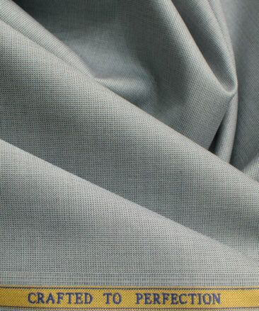 Soktas Men's 120/2 Egyptian Cotton Structured 2.25 Meter Unstitched Shirting Fabric (Grey)