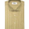 Cotton Fusion Men's Wrinkle Free Striped 2.25 Meter Unstitched Shirting Fabric (Latte Beige)