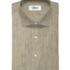 Cotton Fusion Men's Wrinkle Free Striped 2.25 Meter Unstitched Shirting Fabric (Light Brown)