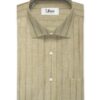 Cotton Fusion Men's Wrinkle Free Striped 2.25 Meter Unstitched Shirting Fabric (Oat Beige)