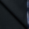 Canetti by Cadini Italy Men's Polyester Viscose  Solids 3.75 Meter Unstitched Suiting Fabric (Dark Blue)