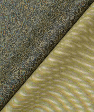 Combo of Unstitched Birla Century Dark Brown Cotton  and J.Hampstead Tan Beige Polyester Viscose