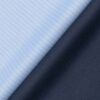 Combo of Unstitched Cotton Fusion Sky Blue Poly Cotton Shirt Fabric and Raymond Dark Blue Polyester Viscose Trouser Fabric