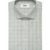 Mafatlal Men's Poly Cotton Checks 2.25 Meter Unstitched Shirting Fabric (Light Grey)