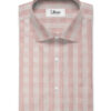 Nemesis Men's Bamboo Wrinkle Resistant Cotton Checks 2.25 Meter Unstitched Shirting Fabric (Pink)