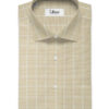 Siyaram's Men's Bamboo Wrinkle Resistant Checks 2.25 Meter Unstitched Shirting Fabric (Beige)