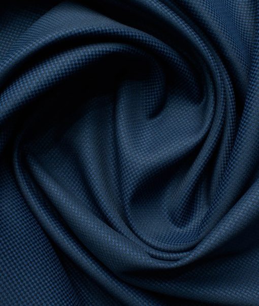 Absoluto Men's Terry Rayon  Structured  Unstitched Suiting Fabric (Aegean Blue) - Image 6