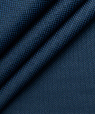 Absoluto Men's Terry Rayon  Structured  Unstitched Suiting Fabric (Aegean Blue)