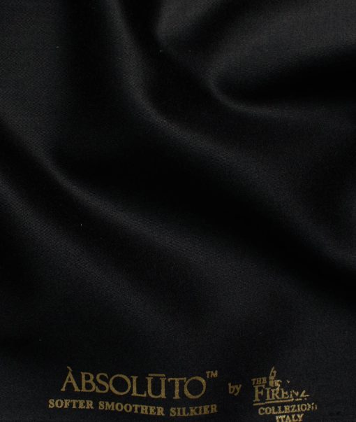 Absoluto Men's Terry Rayon  Solids  Unstitched Suiting Fabric (Black) - Image 6