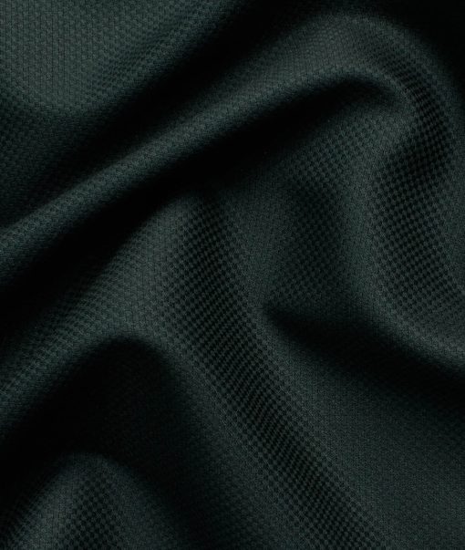 Absoluto Men's Terry Rayon  Structured  Unstitched Suiting Fabric (Dark Green)