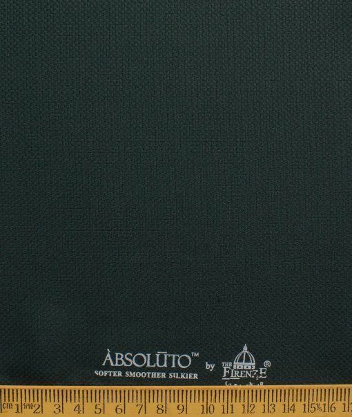 Absoluto Men's Terry Rayon  Structured  Unstitched Suiting Fabric (Dark Green) - Image 7