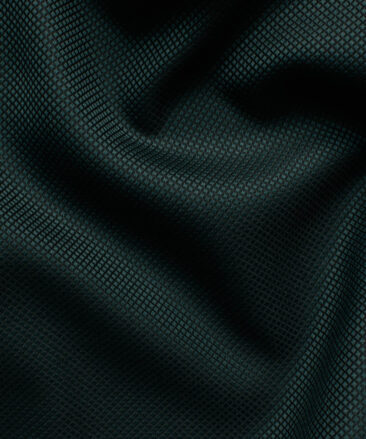 Absoluto Men's Terry Rayon  Structured  Unstitched Suiting Fabric (Dark Pine Green)