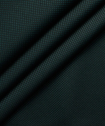 Absoluto Men's Terry Rayon  Structured  Unstitched Suiting Fabric (Dark Pine Green)