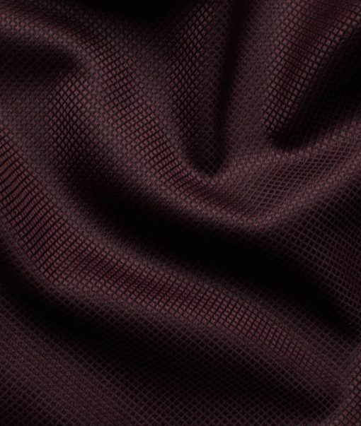 Absoluto Men's Terry Rayon  Structured  Unstitched Suiting Fabric (Dark Wine)