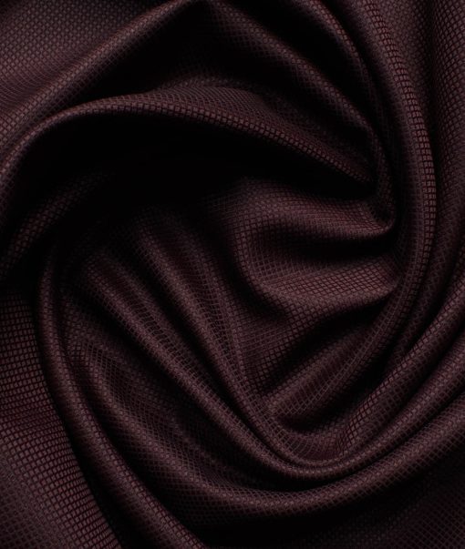 Absoluto Men's Terry Rayon  Structured  Unstitched Suiting Fabric (Dark Wine) - Image 6