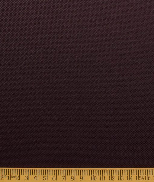 Absoluto Men's Terry Rayon  Structured  Unstitched Suiting Fabric (Dark Wine) - Image 7