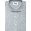 Cadini Men's Premium Cotton Printed  Unstitched Shirting Fabric (White & Blue)