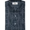 Canetti by Cadini Italy Men's Superfine Cotton Printed  Unstitched Shirting Fabric (Dark Blue)