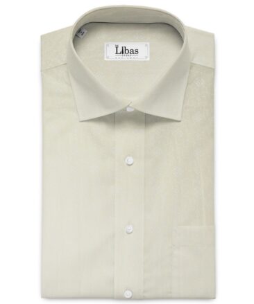 Canetti by Cadini Italy Men's Premium Cotton Printed  Unstitched Shirting Fabric (Cream)