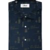 Canetti by Cadini Italy Men's Premium Cotton Printed  Unstitched Shirting Fabric (Dark Royal Blue)