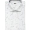 Canetti by Cadini Italy Men's Premium Cotton Printed  Unstitched Shirting Fabric (White)