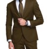 Canetti by Cadini Italy Men's Terry Rayon  Checks  Unstitched Suiting Fabric (Sepia Brown)