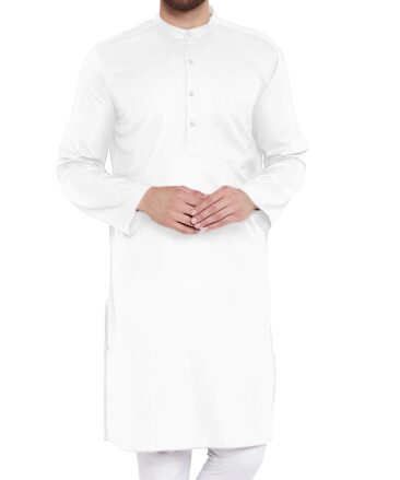 Donear Men's Superfine Cotton Solids  Unstitched Shirting Fabric (White)