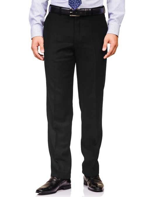 Italian Channel Men's Terry Rayon  Self Design  Unstitched Suiting Fabric (Jet Black)