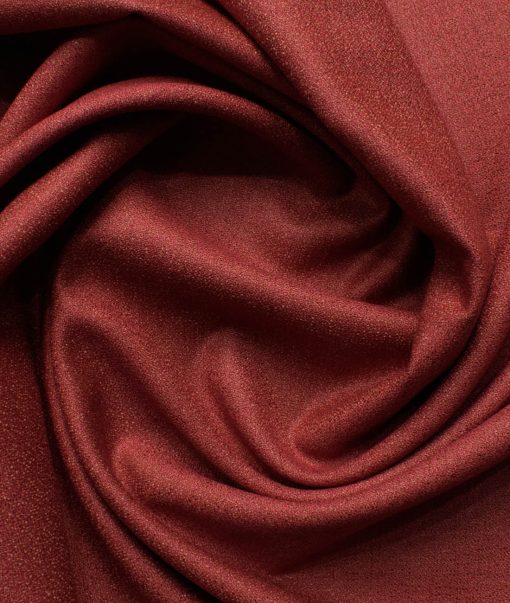 Italian Channel Men's Terry Rayon Structured  Unstitched Suiting Fabric (Crimson Red) - Image 5