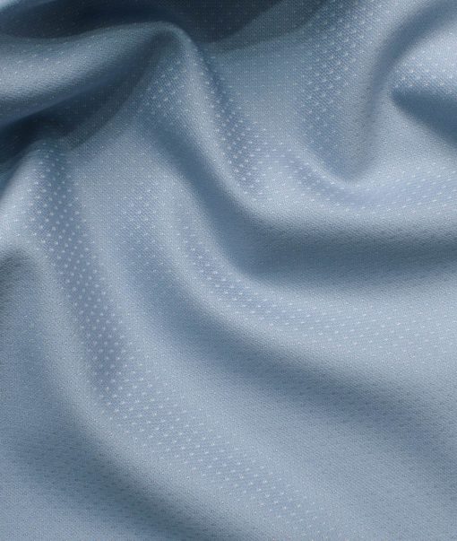 Italian Channel Men's Terry Rayon  Structured  Unstitched Suiting Fabric (Sky Blue)