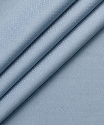 Italian Channel Men's Terry Rayon  Structured  Unstitched Suiting Fabric (Sky Blue)