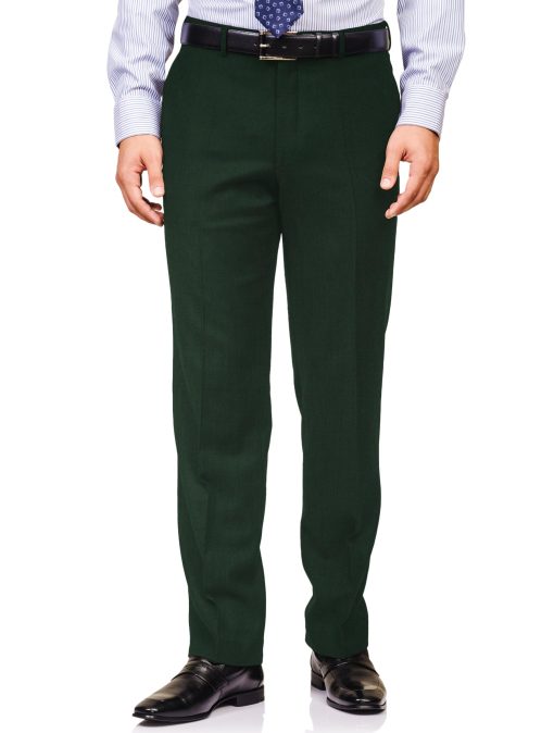 J.Hampstead Men's Terry Rayon  Solids  Unstitched Suiting Fabric (Dark Pine Green)