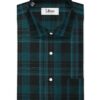 Soktas Men's Giza Cotton Checks  Unstitched Shirting Fabric (Black & Blue)